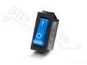 Switch rocker snap-in with illumination blue 1-pole SPST